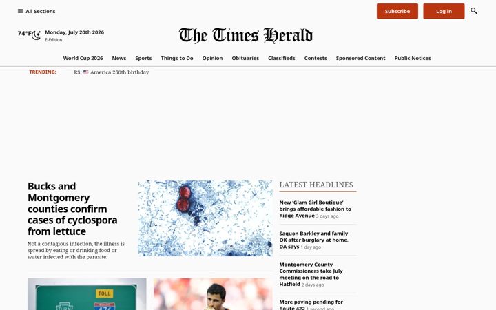 Screenshot of timesherald.com