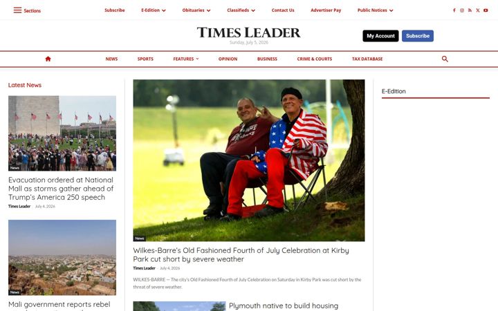 Screenshot of timesleader.com