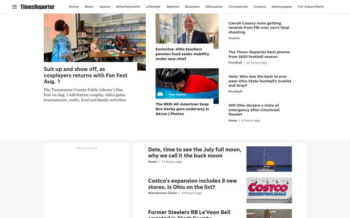 Capture d'écran de timesreporter.com