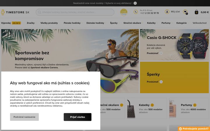 Screenshot of timestore.sk