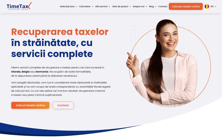 Screenshot ta' timetax.ro