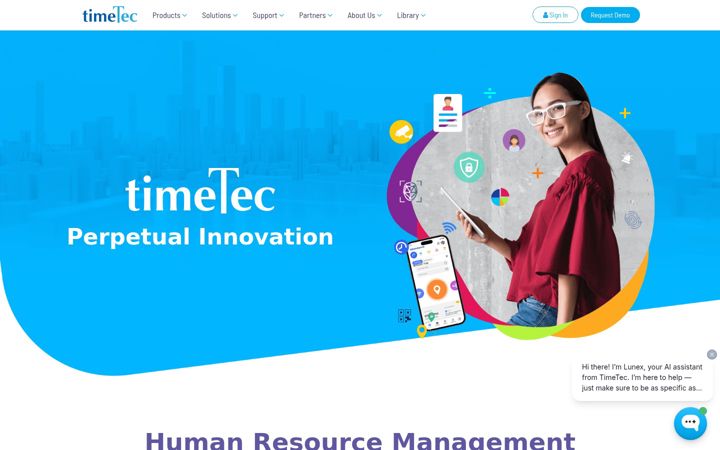 Snímek obrazovky timeteccloud.com