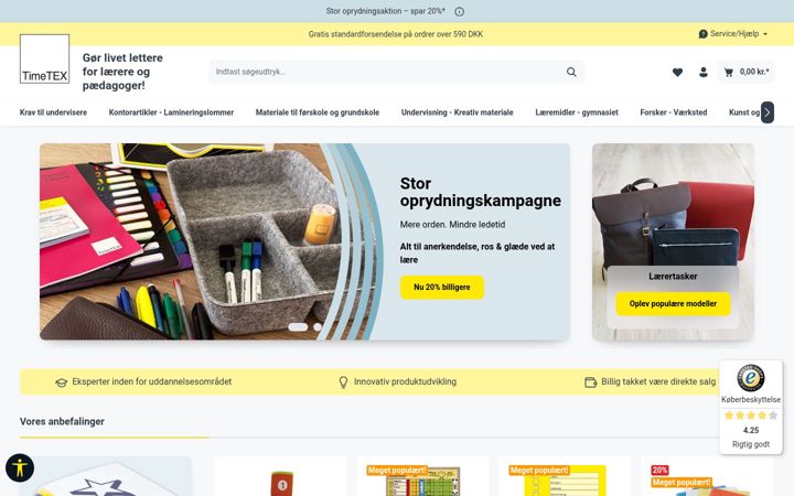 Screenshot of timetex.com