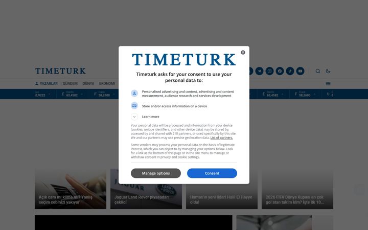 Screenshot of timeturk.com