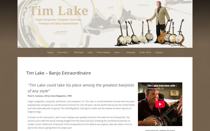 Screenshot of timlake.com