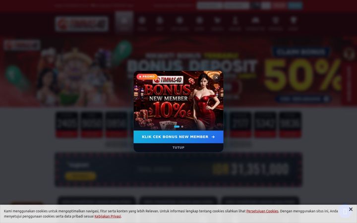 Screenshot of timnas4daduhay.com
