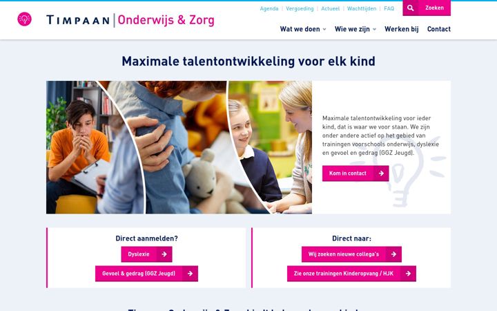 Screenshot of timpaanonderwijs.nl