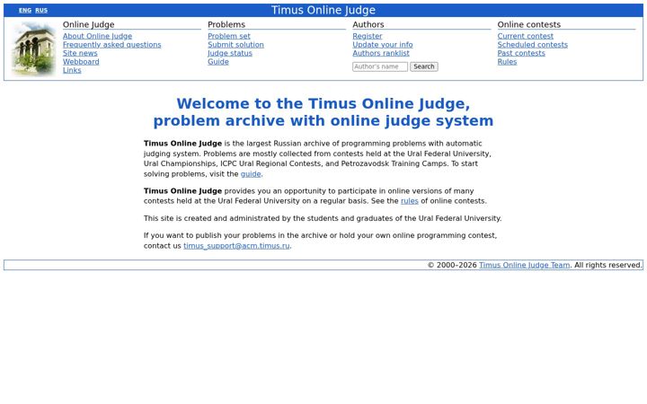 Screenshot of timus.online