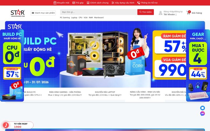 Screenshot of tinhocngoisao.com