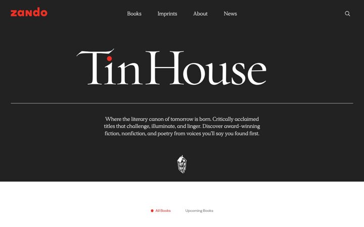 Screenshot of tinhouse.com