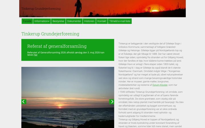 Screenshot of tinkerupgrundejerforening.dk