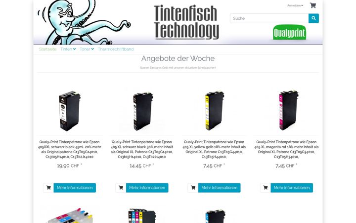 Screenshot of tintenfisch.ch