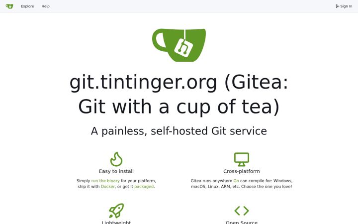 Screenshot of tintinger.org