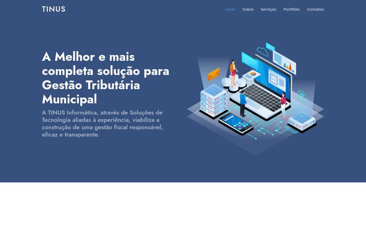Screenshot of tinus.com.br