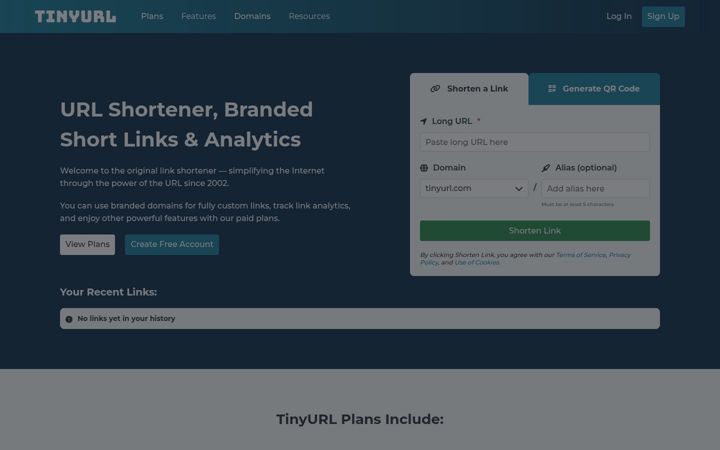 Screenshot of tiny.one