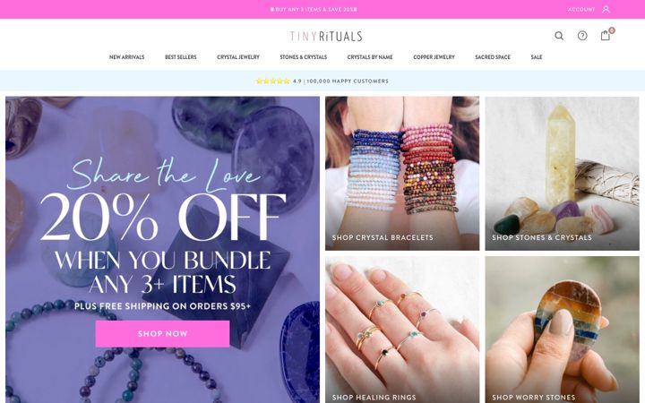 Screenshot of tinyrituals.co