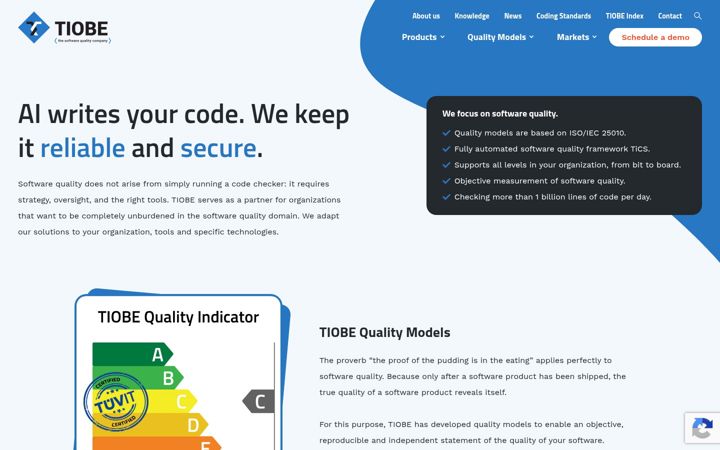 Screenshot von tiobe.com