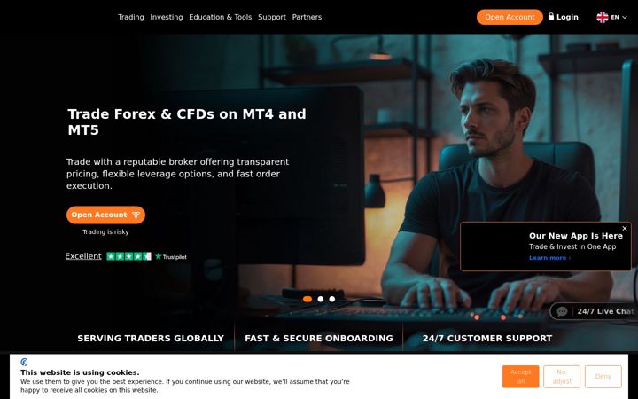 Screenshot of tiomarkets.com