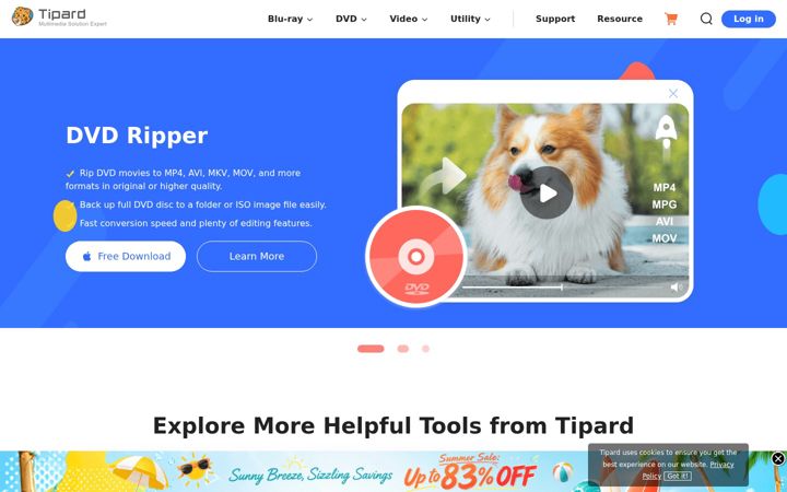 Screenshot of tipard.com
