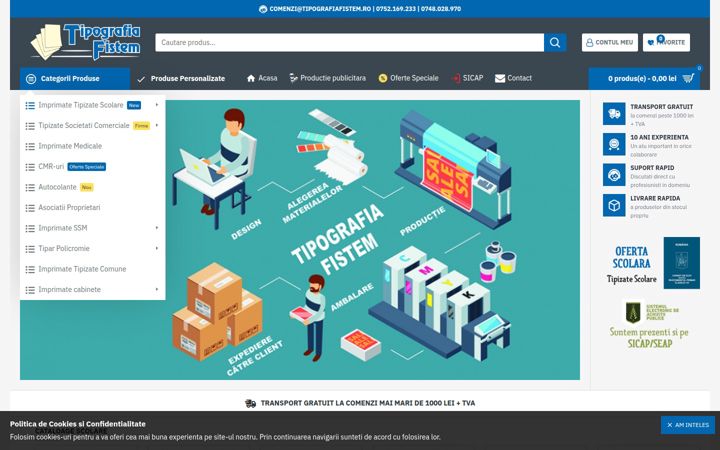 Екранна снимка на tipografiafistem.ro