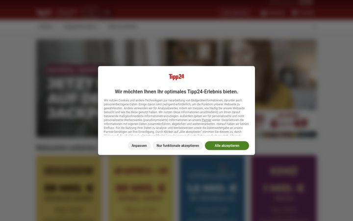 Screenshot of tipp24.de