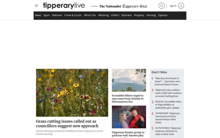 Screenshot of tipperarylive.ie