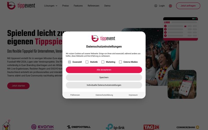 Screenshot of tippevent.de