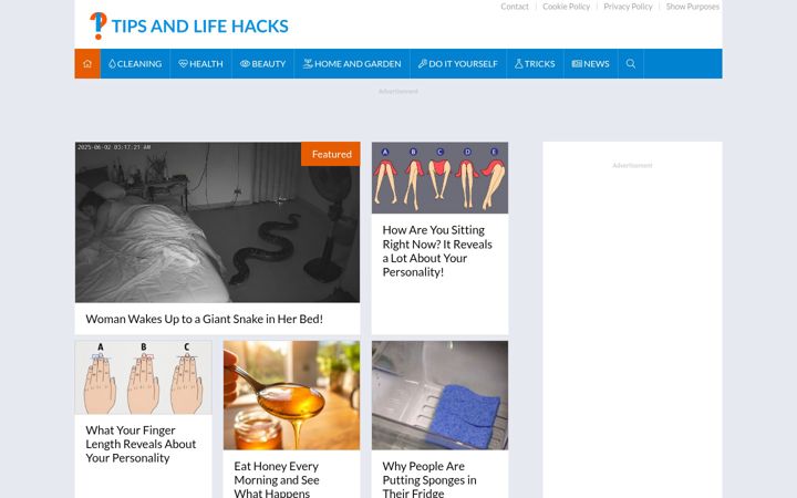 Screenshot of tipsandlifehacks.com