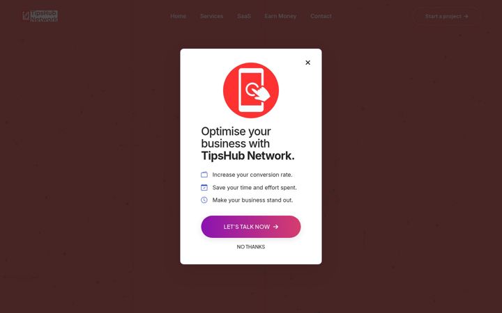 Screenshot of tipshub.net