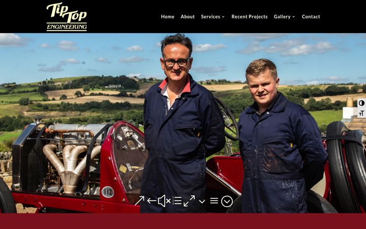Captură de ecran a tiptopengineering.co.uk