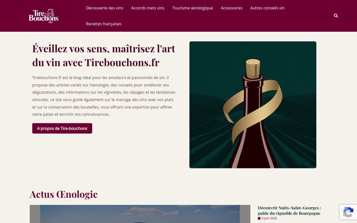 Skjermbilde av tirebouchons.fr