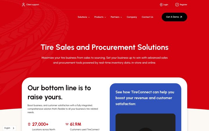 Screenshot του tireconnect.ca