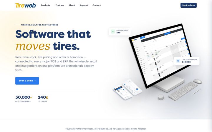 Snímek obrazovky tireweb.com