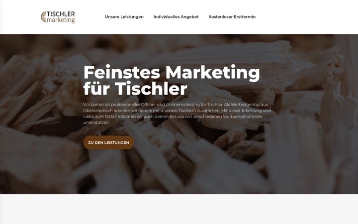 Screenshot ta' tischler-marketing.at