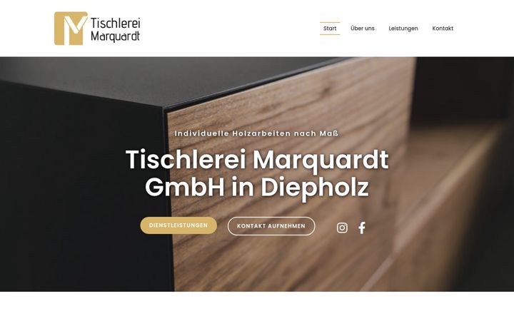 Snímek obrazovky tischler-marquardt.de