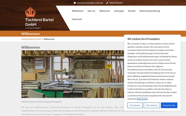 Skærmbillede af tischlerei-bartel.de