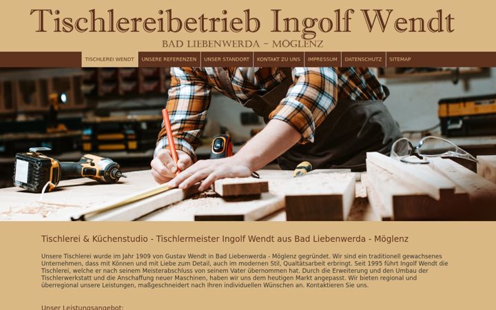Snímek obrazovky tischlerei-ingolf-wendt.de
