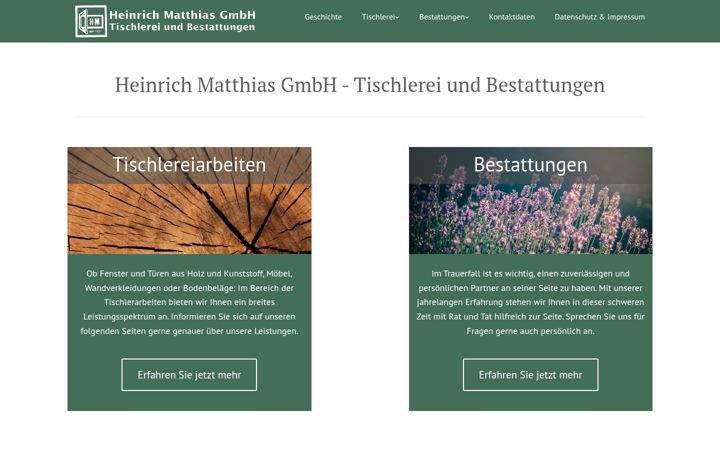 Screenshot of tischlerei-matthias.de