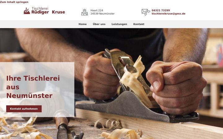 Screenshot of tischlerei-ruediger-kruse.de