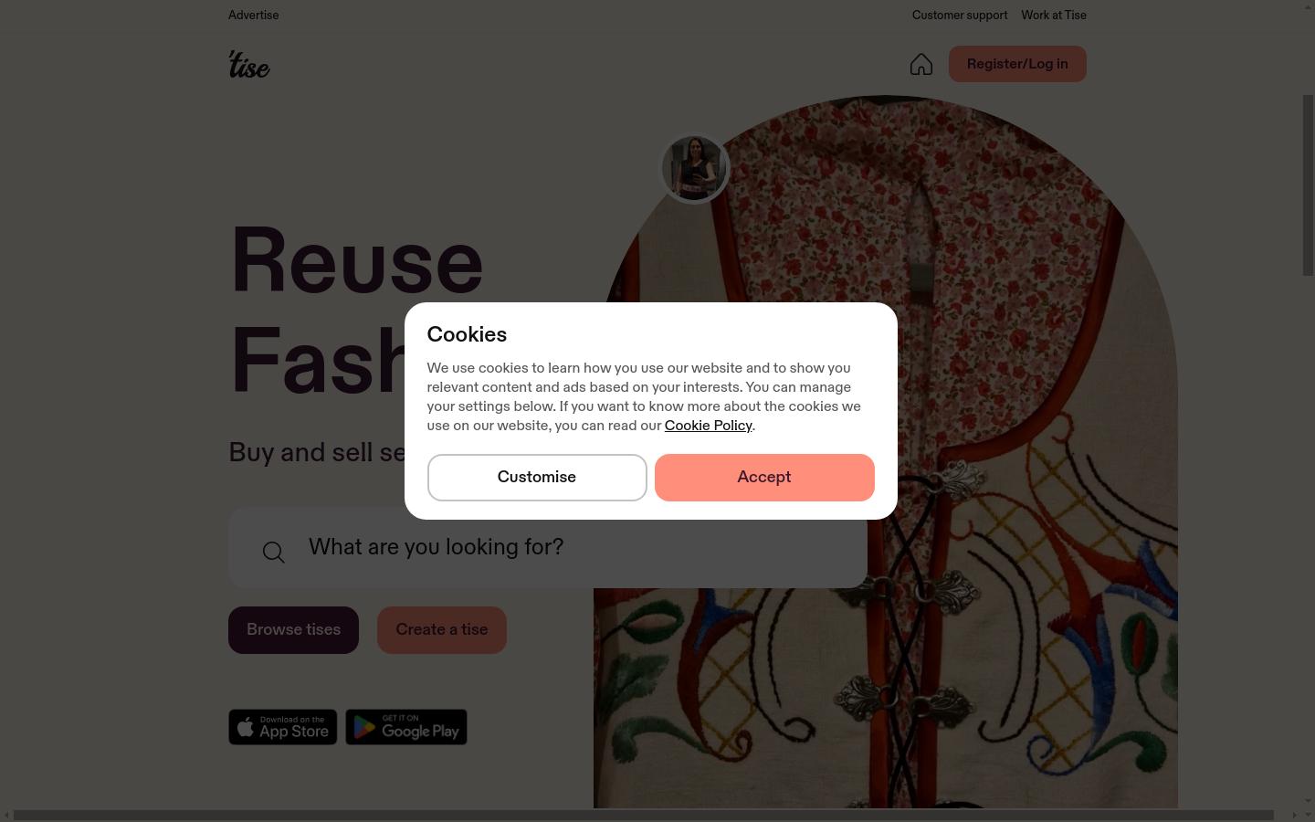 Screenshot of tise.com