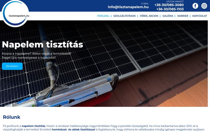 Screenshot von tisztanapelem.hu