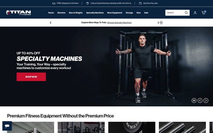 Screenshot of titan.fitness