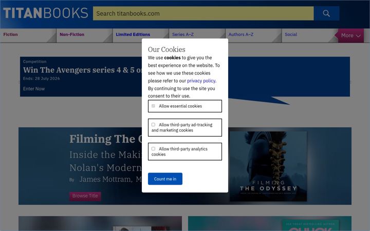 Screenshot of titanbooks.com