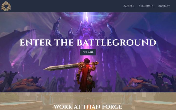 Screenshot of titanforgegames.com