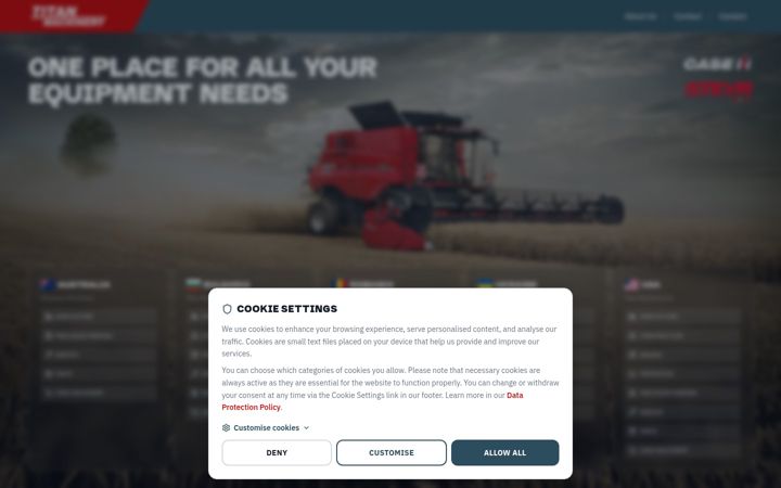 Screenshot of titanmachinery.at
