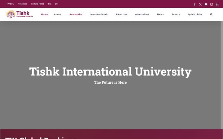 Screenshot of tiu.edu.iq