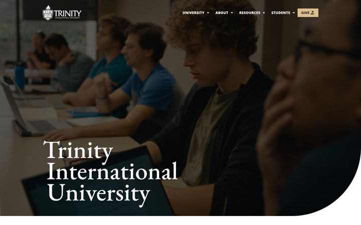 Screenshot of tiu.edu