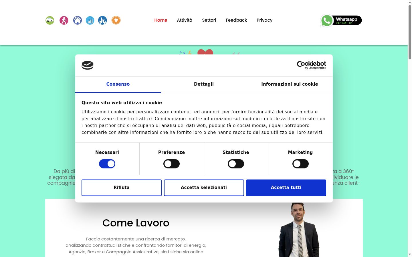 Sutikimo reklamjuostės, rodytos prieš bet kokią sąveiką, ekrano kopija