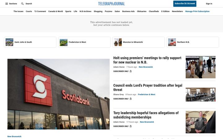 Screenshot von tj.news