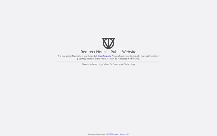 Screenshot of tjhsst.edu